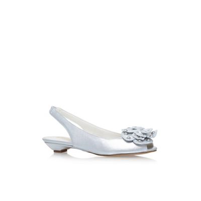 Silver farrah low heel sandals